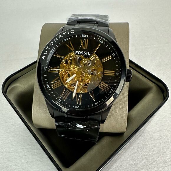 New Fossil Flynn Automatic Black Stainless Steel Watch BQ2092 - Picture 5 of 13